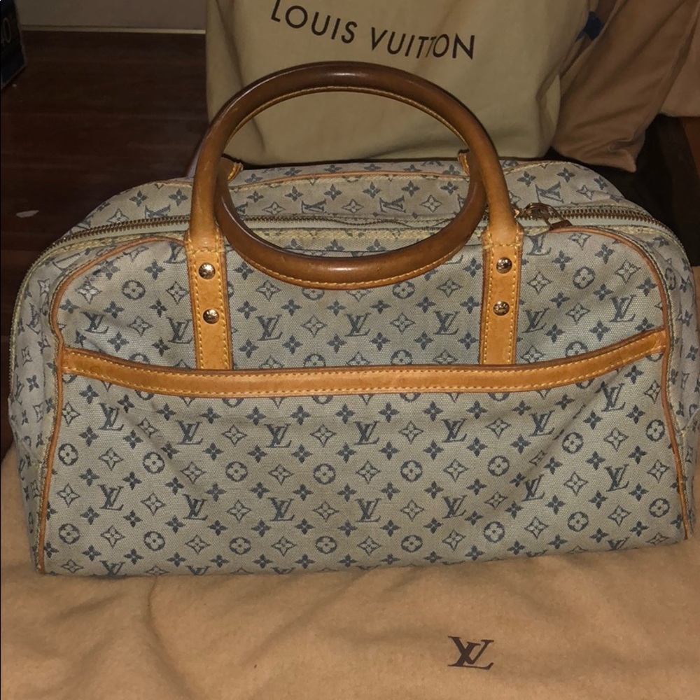 Louis Vuitton blue denim bowling bags